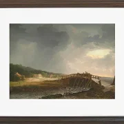 Johan Christian Dahl – Die Brücke über Tryggevælde  1813 | Giclée Kunstdruck gerahmt