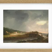 Johan Christian Dahl – Die Brücke über Tryggevælde  1813 | Giclée Kunstdruck gerahmt