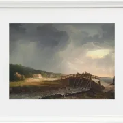Johan Christian Dahl – Die Brücke über Tryggevælde  1813 | Giclée Kunstdruck gerahmt