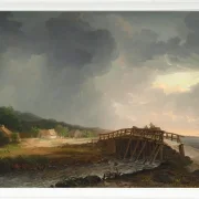 Johan Christian Dahl – Die Brücke über Tryggevælde  1813 | Giclée Kunstdruck gerahmt