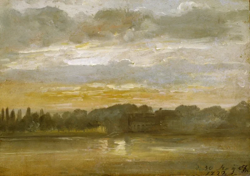 Johan Christian Dahl | Elben om aftenen - 1822 | Romantic | formida