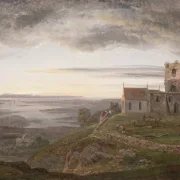 Johan Christian Dahl | Den ødelagte kirke ved Avaldsnes ved Karmøy - 1820 | Romantic | formida