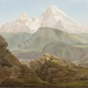 Johan Christian Dahl | Der Watzmann - 1825 | Gerahmter Kunstdruck | Romantik | formida
