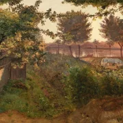 Johan Christian Dahl | Aften på en klippefyldt kyst - 1824 | Indrammet kunsttryk | Romantic | formida