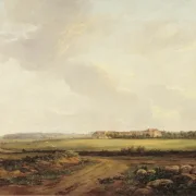 Johan Christian Dahl | Udsigt over Engelholm ved Præstø på Sjælland - 1816 | Indrammet kunsttryk | Romantic | formida