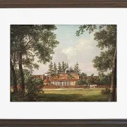 Johan Christian Dahl – Ein Forsthaus, Hillerød  1812 | Giclée Kunstdruck gerahmt
