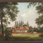 Johan Christian Dahl – Ein Forsthaus, Hillerød  1812 | Giclée Kunstdruck gerahmt