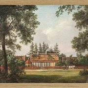 Johan Christian Dahl – Ein Forsthaus, Hillerød  1812 | Giclée Kunstdruck gerahmt