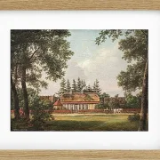 Johan Christian Dahl – Ein Forsthaus, Hillerød  1812 | Giclée Kunstdruck gerahmt