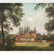 Johan Christian Dahl – Ein Forsthaus, Hillerød  1812 | Giclée Kunstdruck gerahmt