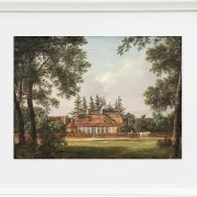 Johan Christian Dahl – Ein Forsthaus, Hillerød  1812 | Giclée Kunstdruck gerahmt