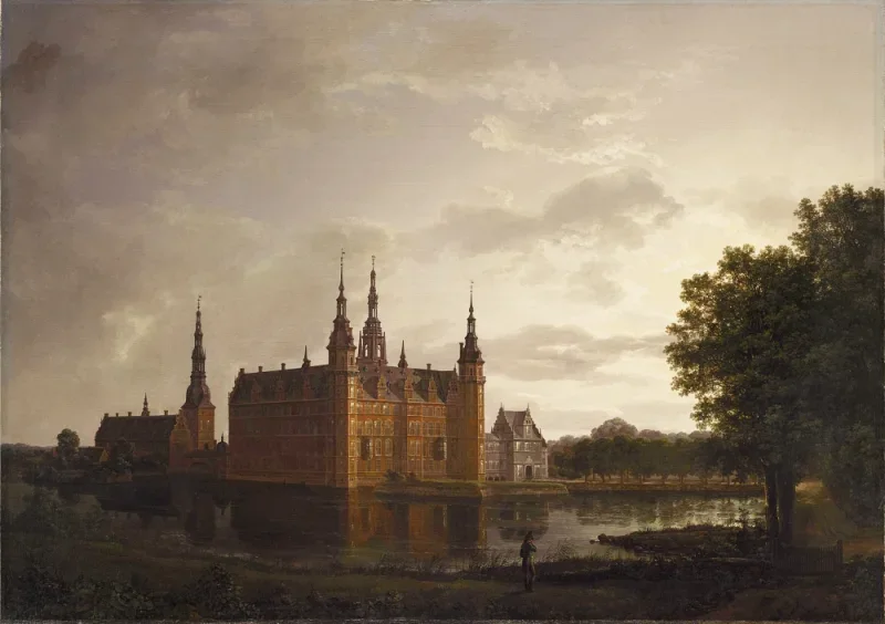 Johan Christian Dahl | Frederiksborg Slot - 1817 | Indrammet kunsttryk | Romantic | formida