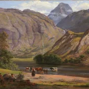 Johan Christian Dahl | Isdalen am Svartediket bei Bergen - 1842 | Gerahmter Kunstdruck | Romantik | formida