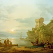 Johan Christian Dahl | Küste nahe Castellammare im Morgennebel - 1822 | Gerahmter Kunstdruck | Romantik | formida
