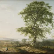 Johan Christian Dahl | Landschaft mit einem großen Baum - 1814 | Gerahmter Kunstdruck | Romantik | formida