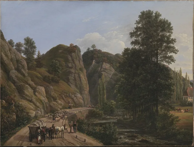 Johan Christian Dahl – Plauenscher Grund bei Dresden  1818 | Giclée Kunstdruck gerahmt