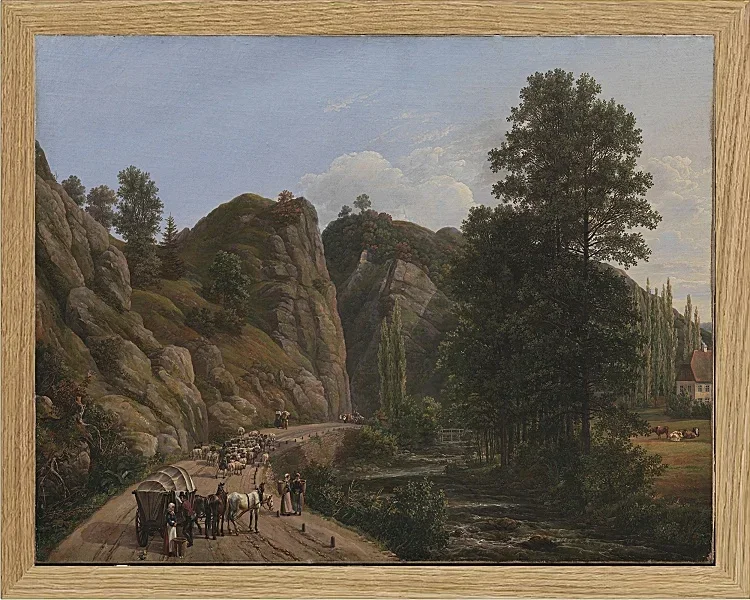 Johan Christian Dahl – Plauenscher Grund bei Dresden  1818 | Giclée Kunstdruck gerahmt