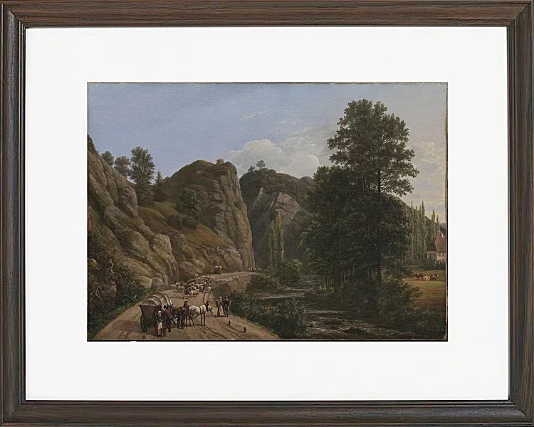 Johan Christian Dahl – Plauenscher Grund bei Dresden  1818 | Giclée Kunstdruck gerahmt