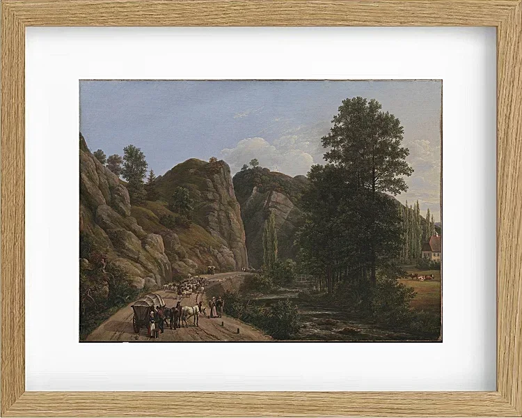 Johan Christian Dahl – Plauenscher Grund bei Dresden  1818 | Giclée Kunstdruck gerahmt