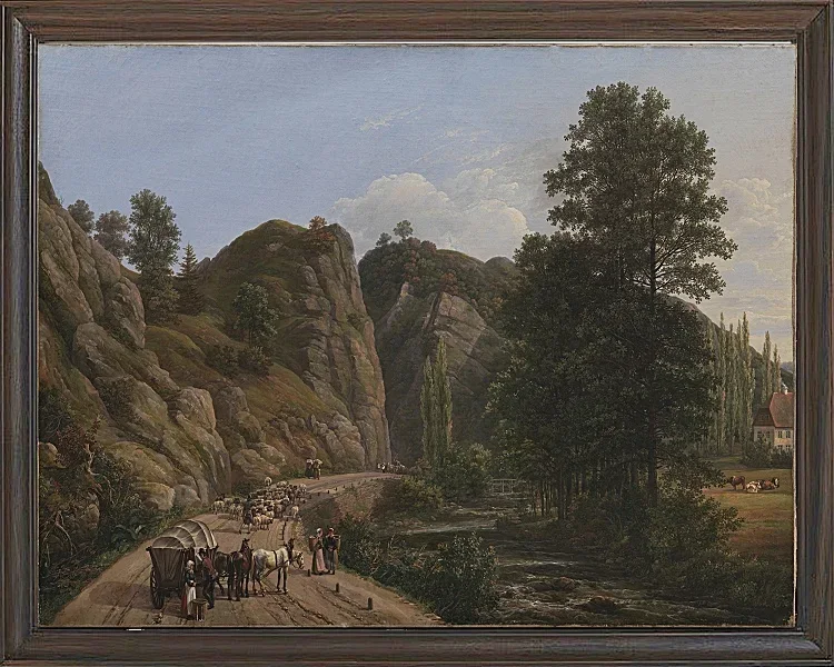 Johan Christian Dahl – Plauenscher Grund bei Dresden  1818 | Giclée Kunstdruck gerahmt