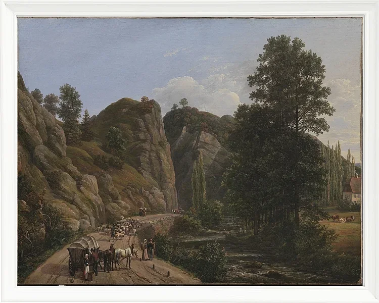Johan Christian Dahl – Plauenscher Grund bei Dresden  1818 | Giclée Kunstdruck gerahmt
