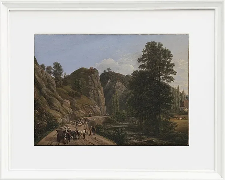 Johan Christian Dahl – Plauenscher Grund bei Dresden  1818 | Giclée Kunstdruck gerahmt