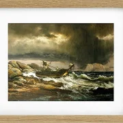 Johan Christian Dahl – Schiffbruch 1832 | Giclée Kunstdruck gerahmt