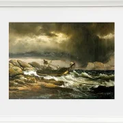 Johan Christian Dahl – Schiffbruch 1832 | Giclée Kunstdruck gerahmt