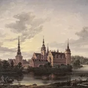 Johan Christian Dahl | Frederiksborg Slot i måneskin - 1817 | Indrammet kunsttryk | Romantic | formida