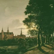 Johan Christian Dahl | Frederiksborg Slot ved måneskin - 1817 | Indrammet kunsttryk | Romantic | formida