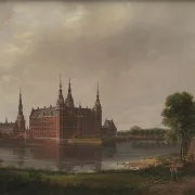 Johan Christian Dahl – Schloss Frederiksborg 1817 | Giclée Kunstdruck gerahmt