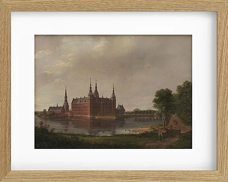 Johan Christian Dahl – Schloss Frederiksborg 1817 | Giclée Kunstdruck gerahmt