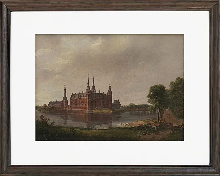 Johan Christian Dahl – Schloss Frederiksborg 1817 | Giclée Kunstdruck gerahmt