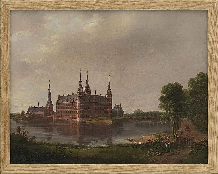 Johan Christian Dahl – Schloss Frederiksborg 1817 | Giclée Kunstdruck gerahmt