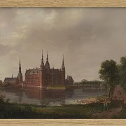 Johan Christian Dahl – Schloss Frederiksborg 1817 | Giclée Kunstdruck gerahmt
