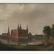 Johan Christian Dahl – Schloss Frederiksborg 1817 | Giclée Kunstdruck gerahmt