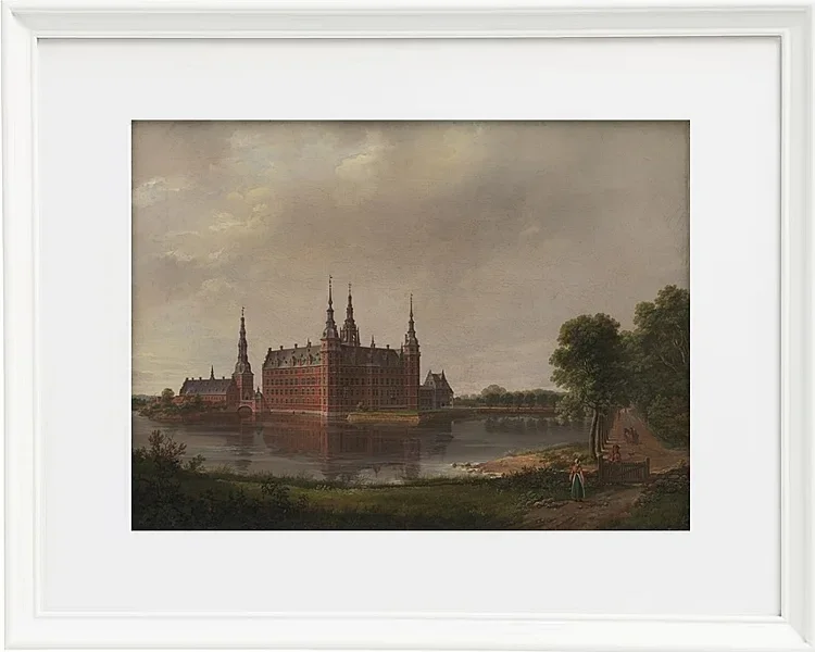 Johan Christian Dahl – Schloss Frederiksborg 1817 | Giclée Kunstdruck gerahmt