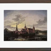 Johan Christian Dahl – Schloss Frederiksborg im Mondschein 1817 | Giclée Kunstdruck gerahmt