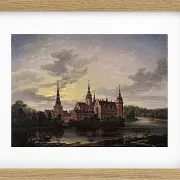 Johan Christian Dahl – Schloss Frederiksborg im Mondschein 1817 | Giclée Kunstdruck gerahmt