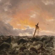 Johan Christian Dahl | Havlandskab med vrag - 1831 | Indrammet kunsttryk | Romantic | formida