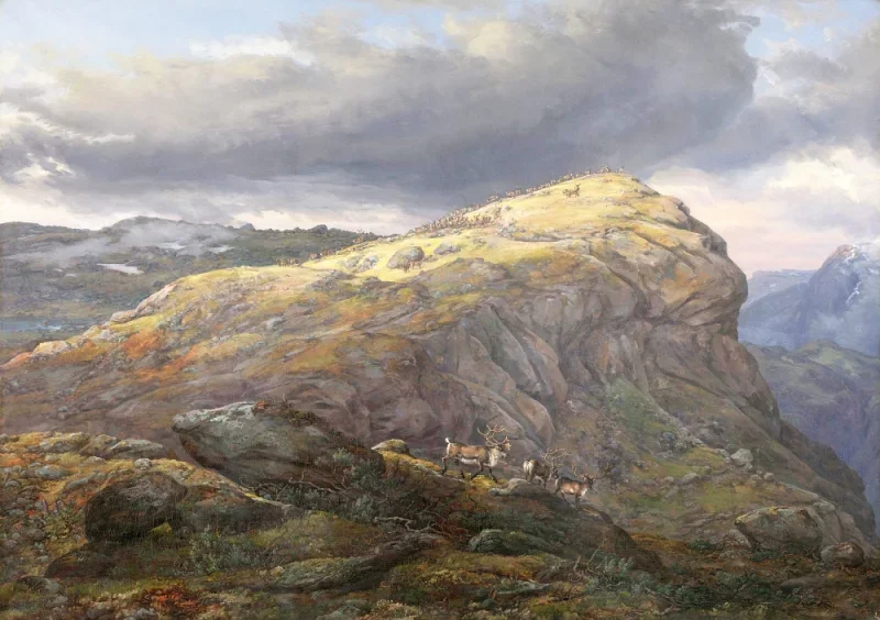 Johan Christian Dahl | Stugunøset ved Filefjell - 1851 | Romantic | formida