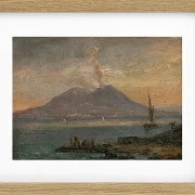 Johan Christian Dahl – Vesuv von Posillipo aus gesehen 1847 | Giclée Kunstdruck gerahmt