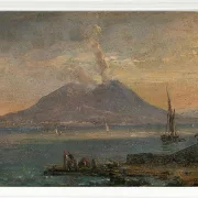 Johan Christian Dahl – Vesuv von Posillipo aus gesehen 1847 | Giclée Kunstdruck gerahmt
