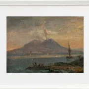 Johan Christian Dahl – Vesuv von Posillipo aus gesehen 1847 | Giclée Kunstdruck gerahmt