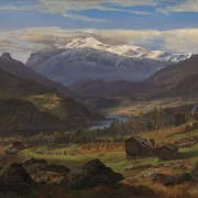 Johan Christian Dahl – Von Hjelle in Valdres 1851 | Giclée Kunstdruck gerahmt