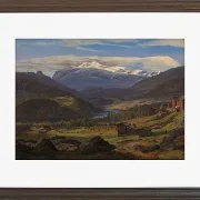 Johan Christian Dahl – Von Hjelle in Valdres 1851 | Giclée Kunstdruck gerahmt