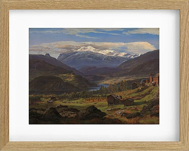 Johan Christian Dahl – Von Hjelle in Valdres 1851 | Giclée Kunstdruck gerahmt