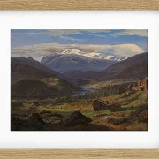 Johan Christian Dahl – Von Hjelle in Valdres 1851 | Giclée Kunstdruck gerahmt