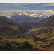 Johan Christian Dahl – Von Hjelle in Valdres 1851 | Giclée Kunstdruck gerahmt