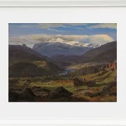 Johan Christian Dahl – Von Hjelle in Valdres 1851 | Giclée Kunstdruck gerahmt